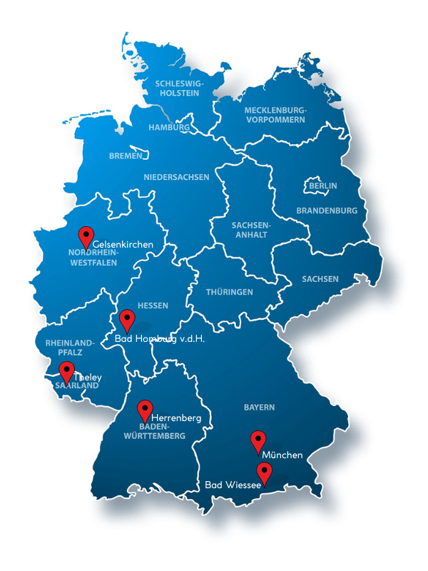 Lass Dich testen - Deutschlandkarte mit Teststandorten